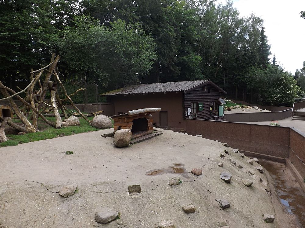 Anlage für Nasenbären und Vielfraße (Wildpark Lüneburger Heide)